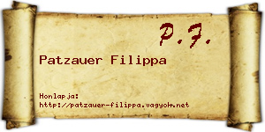 Patzauer Filippa névjegykártya